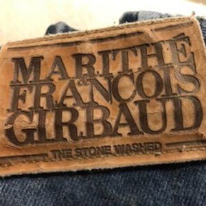 Vintage Girbaud Women's Dark Blue Jeans, size 7/8